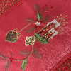 Caminho de Mesa Natalino Bordado Com Guippir 90cm Vermelho Vela