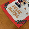 Caminho de Mesa Natalino em Tear 1,50m Papai Noel Árvore de Natal