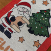 Caminho de Mesa Natalino em Tear 1,50m Papai Noel Árvore de Natal