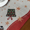 Caminho de Mesa Natalino em Tear 1,50m Papai Noel no Trenó