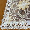 Caminho de Mesa Roma Voal C/Guippir Branco C/Trigo I 90cm