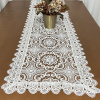 Caminho de Mesa Roma 100% Guippir Branco Flor 1.80m