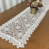 Caminho de Mesa Roma 100% Guippir Branco Flor 1.80m