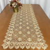 Caminho de Mesa Roma 100% Guippir Dourado C/Florzinhas II 1.50m