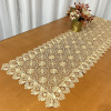 Caminho de Mesa Roma 100% Guippir Dourado C/Florzinhas II 1.50m