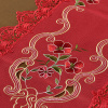 Caminho de Mesa Trilho Bordado C/Guippir Romance Vermelho C/Flores Vermelhas 1,50mt