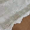 Caminho de Mesa Trilho Bordado Organza Bege C/ Marrom II 1,80