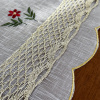 Caminho de Mesa Trilho Bordado Organza Branco C/Girassol - 90cm