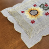 Caminho de Mesa Trilho Bordado Organza Branco C/Girassol - 90cm