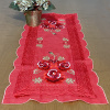 Caminho de Mesa Trilho Bordado Organza Vermelho Rosas 90cm