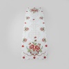 Caminho de Mesa Trilho Bordado - Paris Flor Vermelha - 90 cm