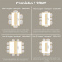 Caminho de Mesa Trilho Bordado Primavera Branco C/Dourado 2,20m