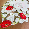 Caminho de Mesa Trilho Bordado Primavera Branco C/Floral 1,50m