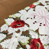 Caminho de Mesa Trilho Bordado Primavera Branco C/Floral 2.20m