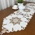 Caminho de Mesa Trilho Bordado Primavera Flor Chocolate 2,20m