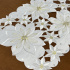 Caminho de Mesa Trilho Bordado Primavera Floral Branco C/Dourado 90cm