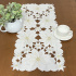 Caminho de Mesa Trilho Bordado Primavera Floral Branco C/Dourado 90cm