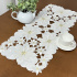 Caminho de Mesa Trilho Bordado Primavera Floral Branco C/Dourado 90cm