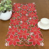 Caminho de Mesa Trilho Bordado Primavera Flores Vermelhas 90cm