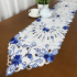 Caminho de Mesa Trilho Bordado Primavera Florzinhas Azuis 1,80m