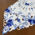 Caminho de Mesa Trilho Bordado Primavera Florzinhas Azuis 1,80m