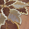 Caminho de Mesa Trilho Bordado Primavera Marrom 90cm