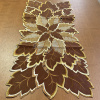 Caminho de Mesa Trilho Bordado Primavera Marrom 90cm