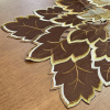 Caminho de Mesa Trilho Bordado Primavera Marrom 90cm