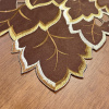 Caminho de Mesa Trilho Bordado Primavera Marrom 90cm
