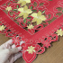 Caminho de Mesa Trilho Bordado Primavera Vermelho C/Florzinhas Douradas 90cm