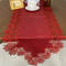 Caminho de Mesa Trilho C/Barrado em Guippir Vermelho 3 - 2.20m