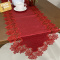 Caminho de Mesa Trilho C/Barrado em Guippir Vermelho 3 - 2.20m