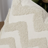 Capa de Almofada Avulsa Boho Natural Crú com Textura em Zigue-zague
