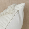 Capa de Almofada Avulsa Boho Natural Crú com Textura em Zigue-zague