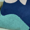 Capa de Almofada Avulsa Bordada Geométrica Alto Relevo Azul Marinho