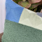 Capa de Almofada Avulsa Bordada Geométrica Alto Relevo Verde