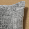 Capa de Almofada Avulsa Boucle com Zíper Invisível Cinza