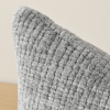Capa de Almofada Avulsa Boucle com Zíper Invisível Cinza