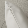 Capa de Almofada Avulsa de Couro Off White
