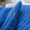 Capa de Almofada Avulsa Matelada em Suede Azul Petróleo