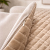 Capa de Almofada Avulsa Matelada em Suede Bege