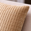 Capa de Almofada Avulsa Matelada em Suede Bege