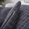 Capa de Almofada Avulsa Matelada em Suede Chumbo
