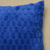 Capa de Almofada Avulsa Pelúcia Alto Relevo Azul