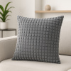 Capa de Almofada Avulsa Pelúcia Alto Relevo Soft Bolinha Cinza