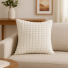 Capa de Almofada Avulsa Pelúcia Alto Relevo Soft Bolinha Off White