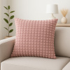 Capa de Almofada Avulsa Pelúcia Alto Relevo Soft Bolinha Rosê