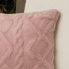 Capa de Almofada Avulsa Pelúcia Soft Alto Relevo Geométrica Rosa