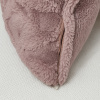 Capa de Almofada Avulsa Pelúcia Soft Alto Relevo Geométrica Rosa