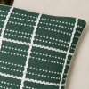 Capa de Almofada Avulsa Rústica Fio a Fio Quadriculado Verde C/Crú